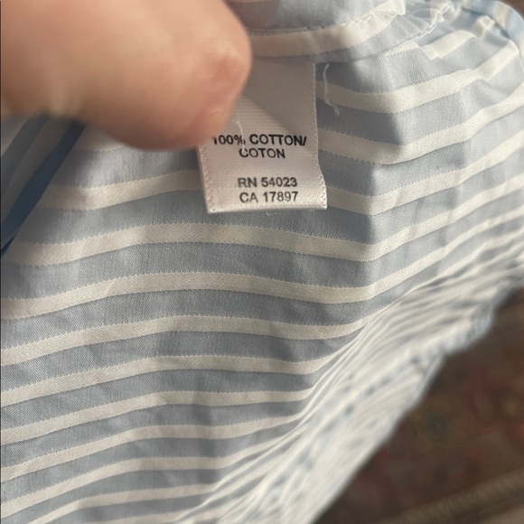 Banana Republic Blue and White Striped Button Down Shirt - Picture 6 of 6